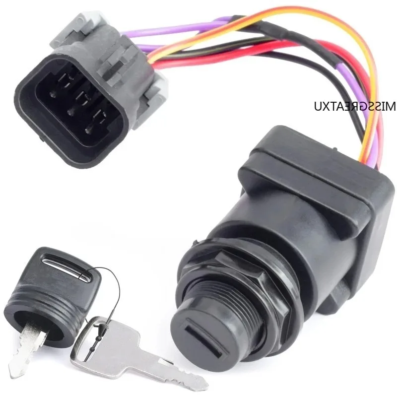 Waterproof Marine Ignition Starter Lock Assembly 8 Pin Wiring Harness Replacement Part  For Mercury Vessel Outboard Engine