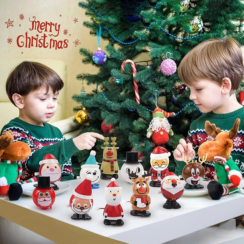 18-30Pcs Christmas Wind Up Toys Assorted Clockwork Toys Christmas Stocking Stuffers For Xmas Party Favors Goody Bag Filler