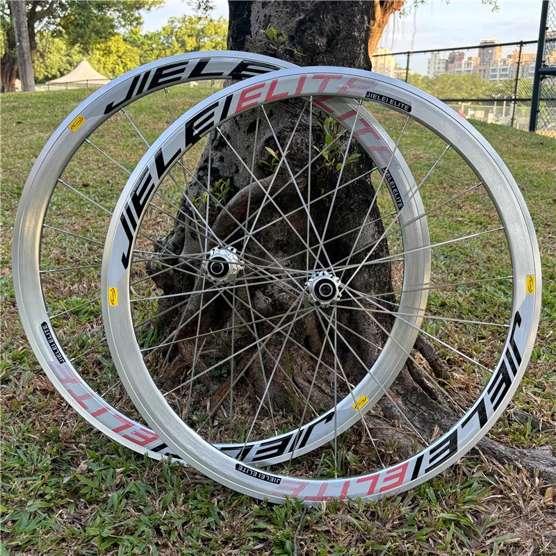 RUJIXU 700C Silberner Fahrrad-Laufradsatzrahmen, Straßenradpaket, V-Cdisc-Bremse, Rückenbremse, gerades festes Getriebe, 700C, 30 mm, 40 mm, 50 mm – Detail 22