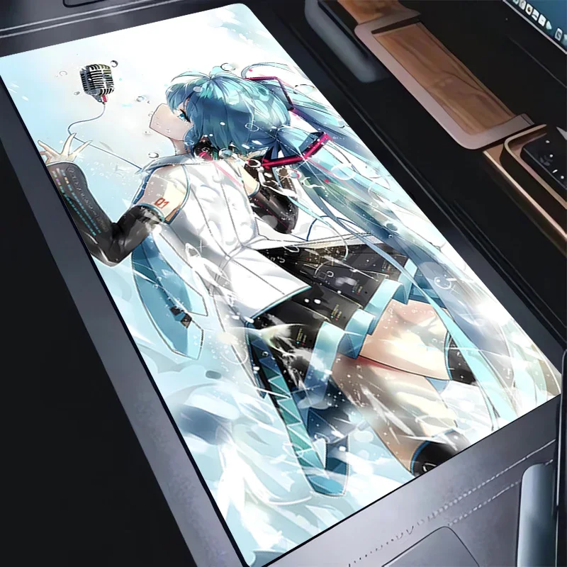 

Hatsune Miku Laptop Office Table Mat Anime Girl Mousepad Keyboard Gaming Non-slip Deskmat Mouse Pad Gamer Accessories Desk Mat