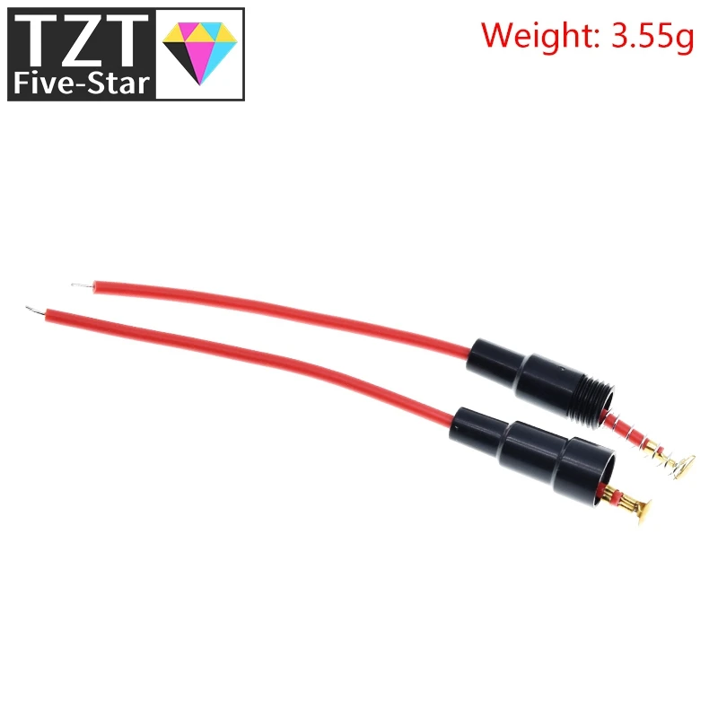 TZT 1pair 5*20mm Glass fuse holder Screw Type 5X20mm with 22 AWG Wire Cable 250V Glass fuse tube fuse casing