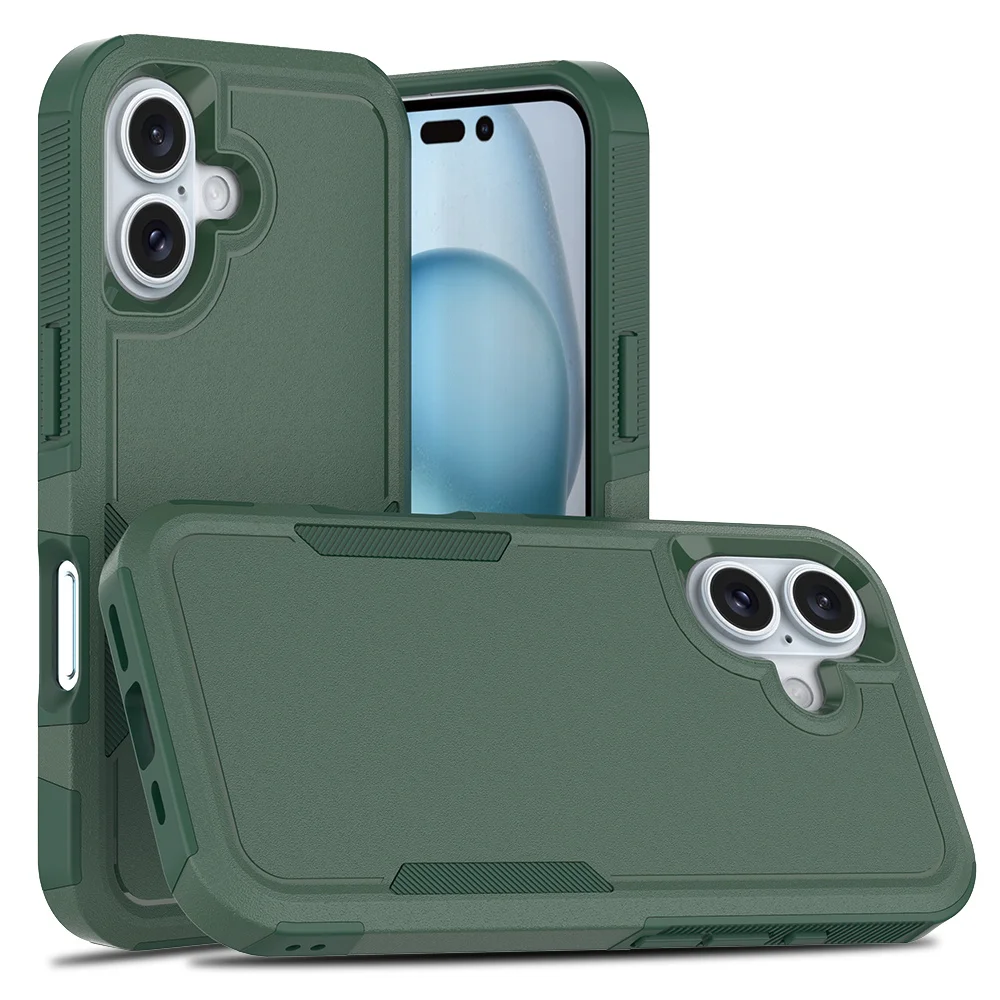 Stoßfeste Zweischicht-Schutzhülle für iPhone 18 17 16 15 11 12 13 14 Pro Max Luxuriöse Kontrastierende Panzerhülle mit Anti-Sturz-Schutz – Detail 9
