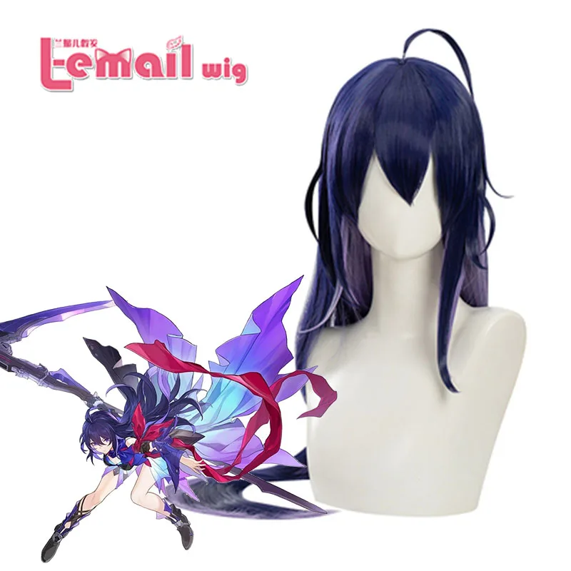 

L-email wig Synthetic Hair Game Honkai: Star Rail Seele Cosplay Wig 80cm Dark and Light Purple Cosplay Wigs Heat Resistant Wig