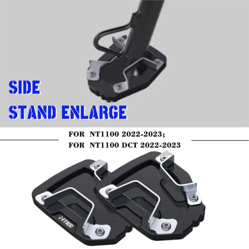 

FOR HONDA NT1100 DCT NT 1100 2022 2023 CNC Side Stand Enlarger Kickstand Enlarge Plate Foot Extension Pad Motorcycle Accessories