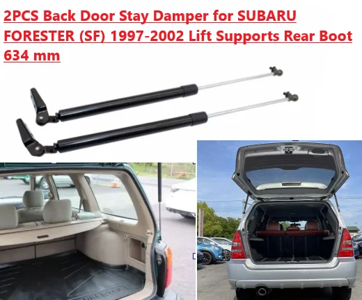 

634MM 2PCS Back Door Stay For 1996-2002 03 SUBARU FORESTER SF SUV MK1 1rd Rear Tailgate Boot Gas Spring Struts Prop Lift Support