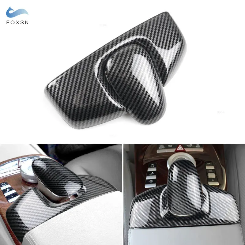 Carbon Fiber Texture Center Console Armrest Telephone Cover Dial Key Pad Housing For Mercedes Benz S Class W221 2008 2009-2012