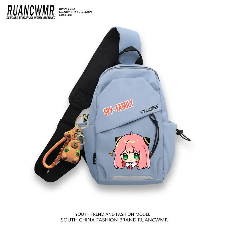 Spy X Family Crossbody Handbag Large Capacity Anime Anya Student Junior High Boys And Girls Elementary School Tutoring Bag Anime