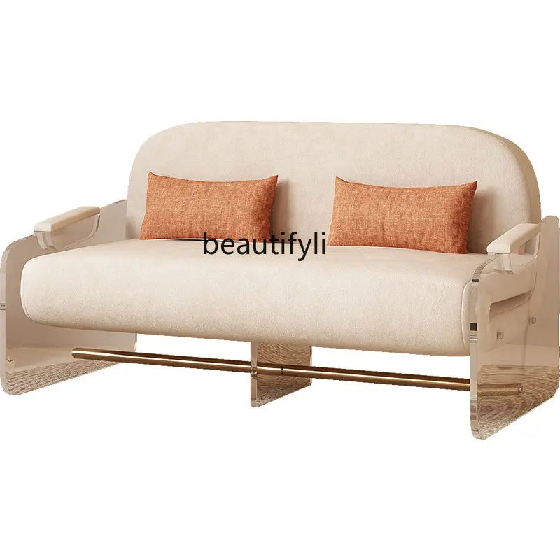 

Folding Sofa Bed Living Room Small Apartment Dual-Use Fabric Suspension Sofa Study Telescopic Bed