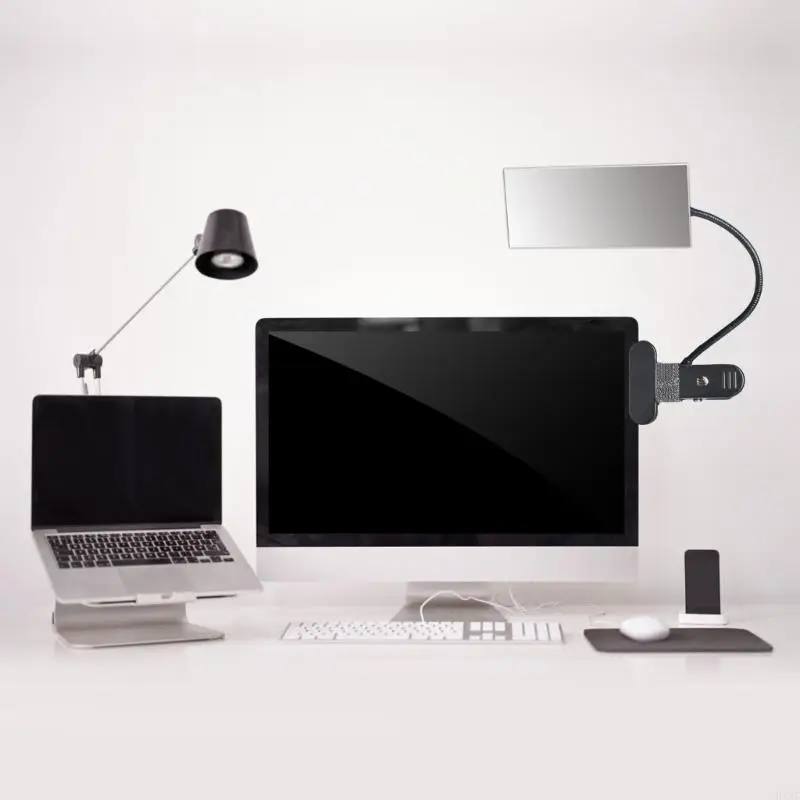 

Бесплатный прямоугольник/круглое зеркало безопасности с регулируемым зажимом для стола или шкафа компьютера задних видов HX6C