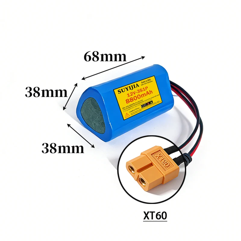 12V 8800mAh 3S1P nieuwe 18650 oplaadbare lithiumbatterij met ingebouwde BMS geschikt voor elektrisch gereedschap en elektrisch speelgoed