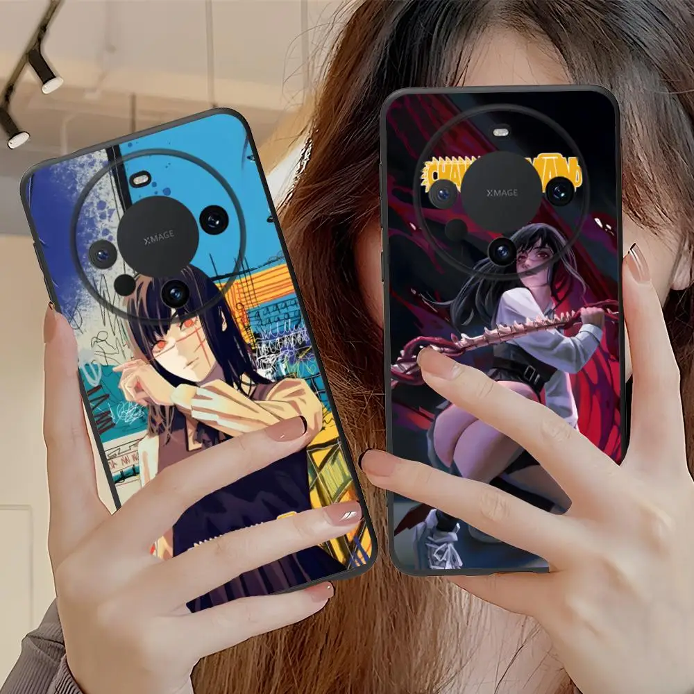 

Чехол для мобильного телефона Chainsaw Yoru для Huawei Mate 60 50 40 30 20 10 Pro Plus Lite E 5G с цветной печатью, защитный роскошный чехол