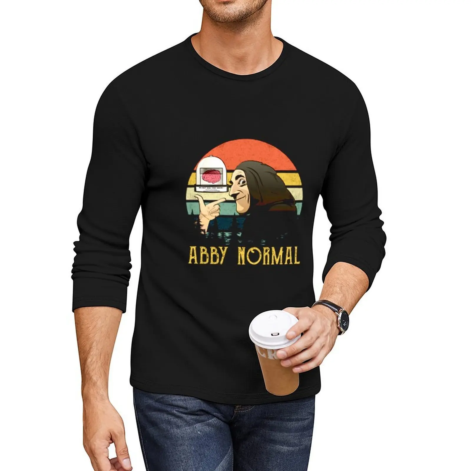 

Do Not Use This Brain Abby Normal Sunset Shirt Длинная футболка с животным принтом рубашка для мальчиков черные футболки тренировочные рубашки для мужчин