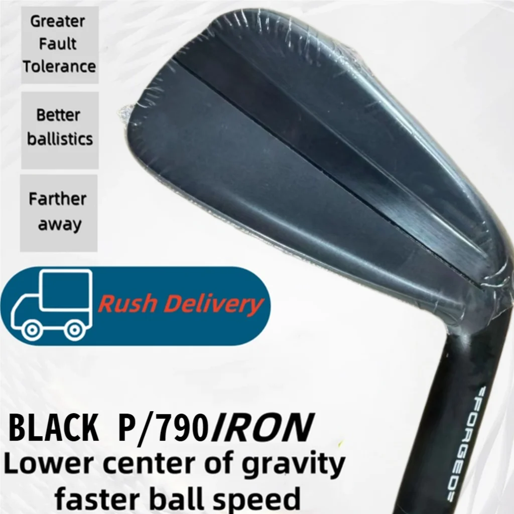 New quad black 790 irons golf clubs soft irons forged iron set high bounce performance hollow design