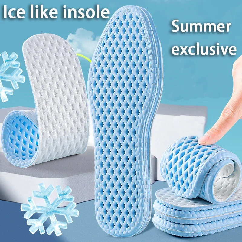 4Pcs/6Pcs Feet Running Sports Insoles Mesh Breathable Insoles for Shoes Men Summer Cool Insole Memory Foam Shoes Pads image 4
