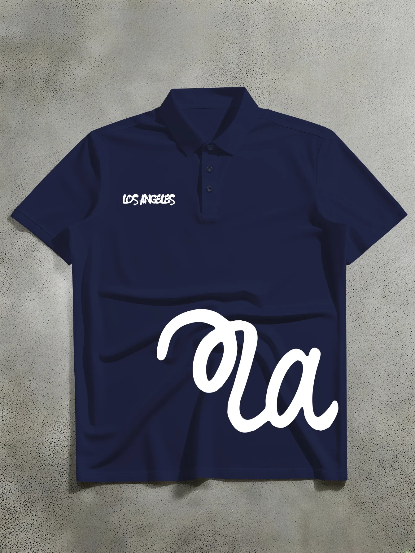 New men's short sleeved polo shirt, street style letter print showcasing trendy personality polo