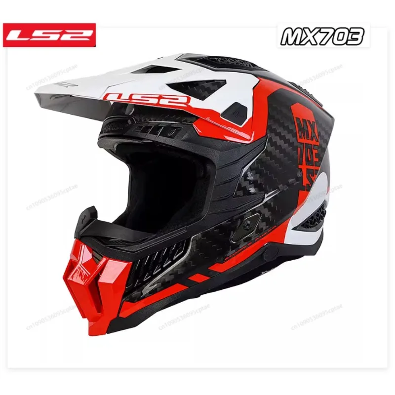 

LS2 motorcycle carbon fiber off-road helmet men's and women's locomotive full helmet mountain downhill riding helmet MX703