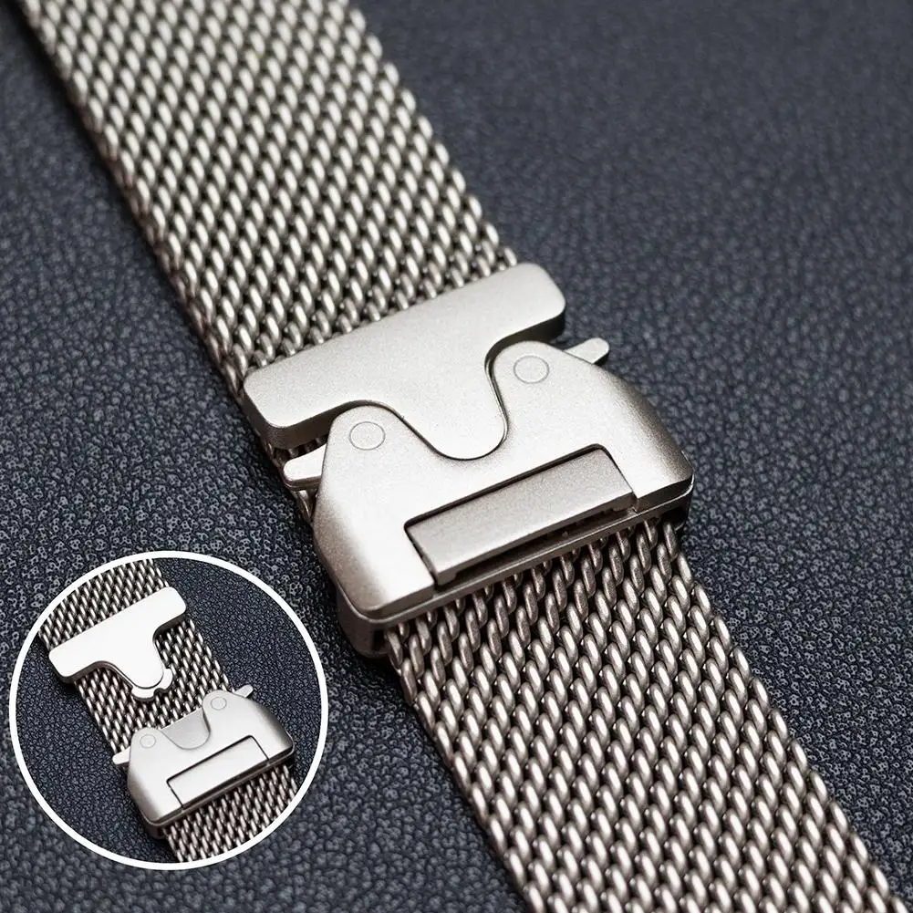 Suitable For IWatch Ultra 2/1 S10 9 8 7 Series Titanium Alloy Replaceable Strap For IWatch Secure Parachute Buckle Accessories