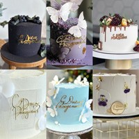 Happy Russian Birthday Acrylic Cake Decoration Cake Side Russian Birthday Decorations for Baby Birthday Party Cake Supplies