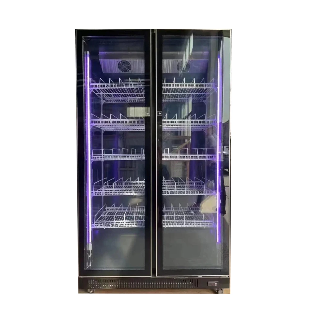 Commercial glass doors vertical Cooler Beer and Soft Drinks Freezer showcase