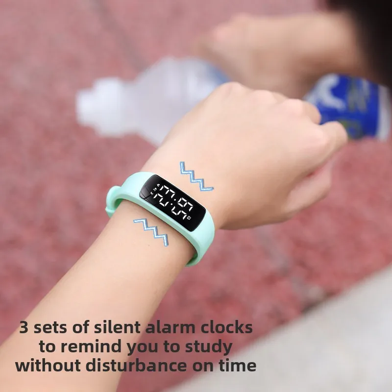 BacktoSchoolGift Kids SmartBracelet WaterproofSwimmingStepCounter SilentAlarmClock ExamWatch forStudents HikingRunning Jump Rope gallery 3