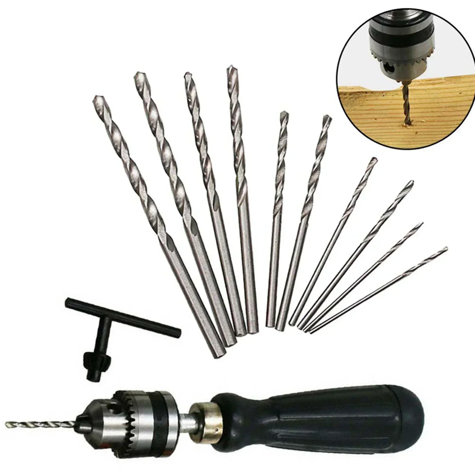 

Mini Micro Hand Drill With Keyless Chuck 0.6-6mm Drill Bit Aluminum Alloy Chuck Clamping Drilling Rotary Tools Hand Drill Manual