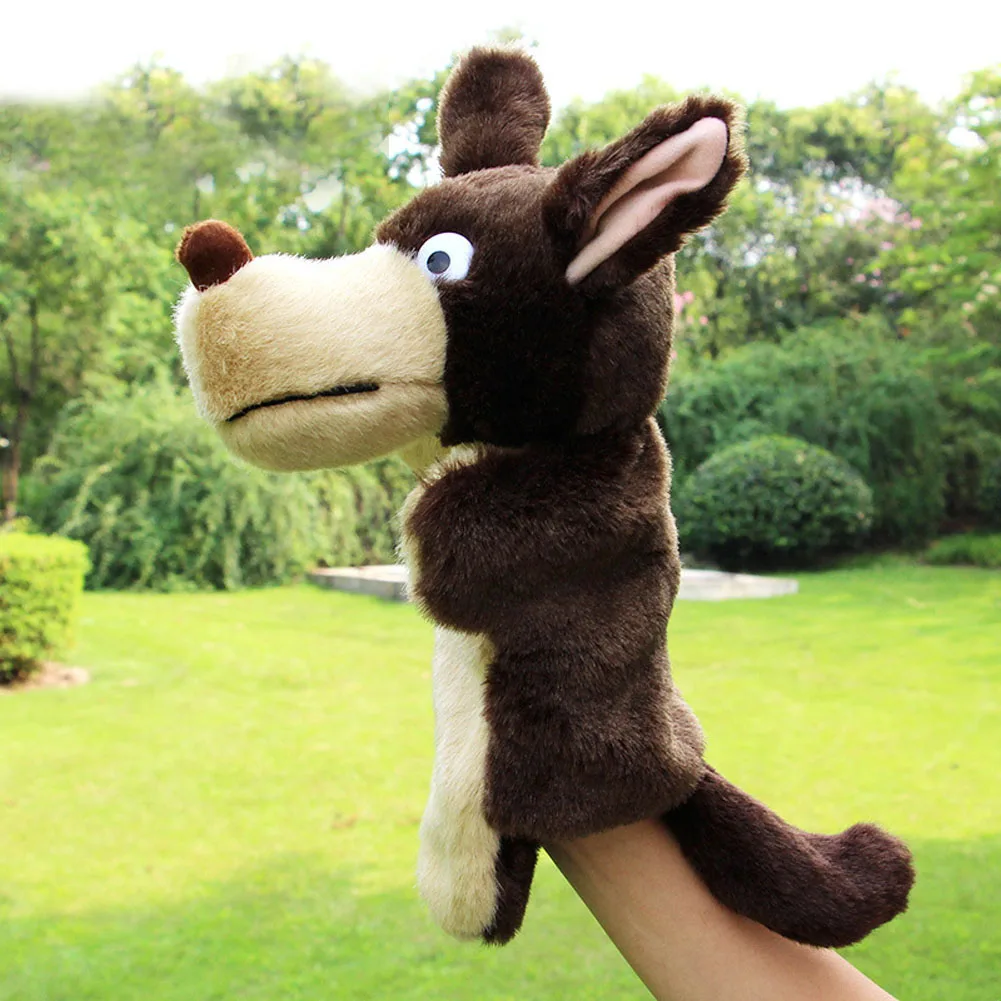 Marionnette à main de loup pour enfants, jouet en peluche doux au beurre, cadeau pour bébé, nouveau