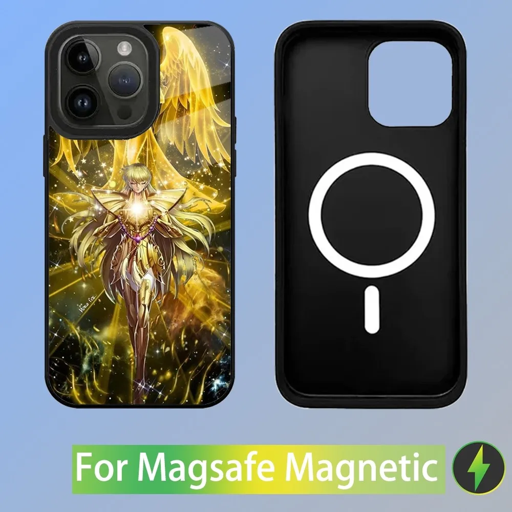 Saint Seiya Knights Of The Zodiac Phone Case For iPhone 15,14,13,12,11,Plus,Pro,Max Mini Magsafe Magnetic Wireless Charging