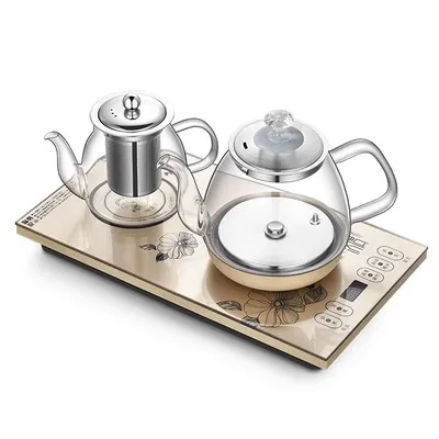 220V 1800W Set Teh Kaca Kontrol Suhu Isolasi Termal Ketel Listrik Ketel Pembakaran Cahaya Biru Peralatan Rumah Tangga O