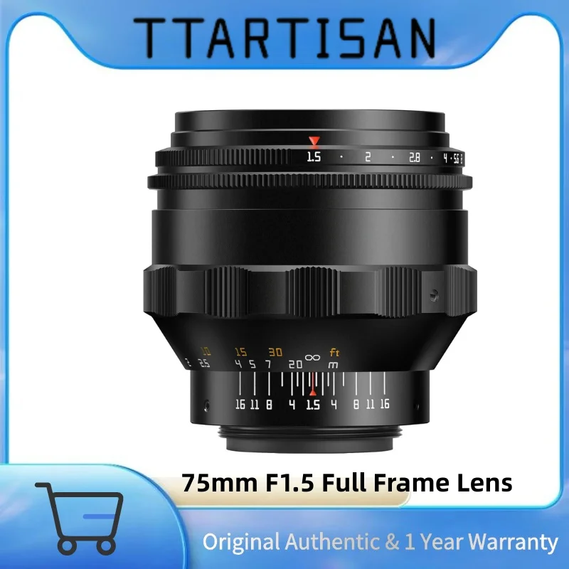 TTArtisan 75mm F1.5 Swirly Bokeh Full Frame Munual Focus Large Aperture Camera Lens for M42 Mount Camera Lens M2 M3 M4 M5 M6