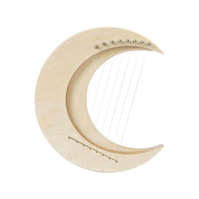 HLURU Moon Lyre Harp 8 Strings Piano Harp Lyre Harp Orpus Celestial Lyre Portable Instrument