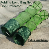 Fishing Net Folding Telescoping Quick-drying Nylon Mesh Fishing Basket Dip Nets Fyke Net Shrimp Cage Outdoor Fishing Tackle Gear
