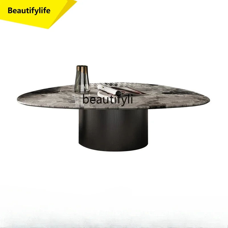 

X188 Italian Minimalist Marble Coffee Table Light Luxury Stainless Steel Triangle Modern Minimalist Design High-End Side Table