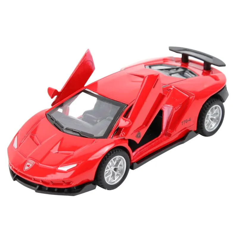 Auto sportiva in lega giocattolo Super Sports Car porta scorrevole struttura auto retrattile modello bambini giocattolo ragazzo regalo