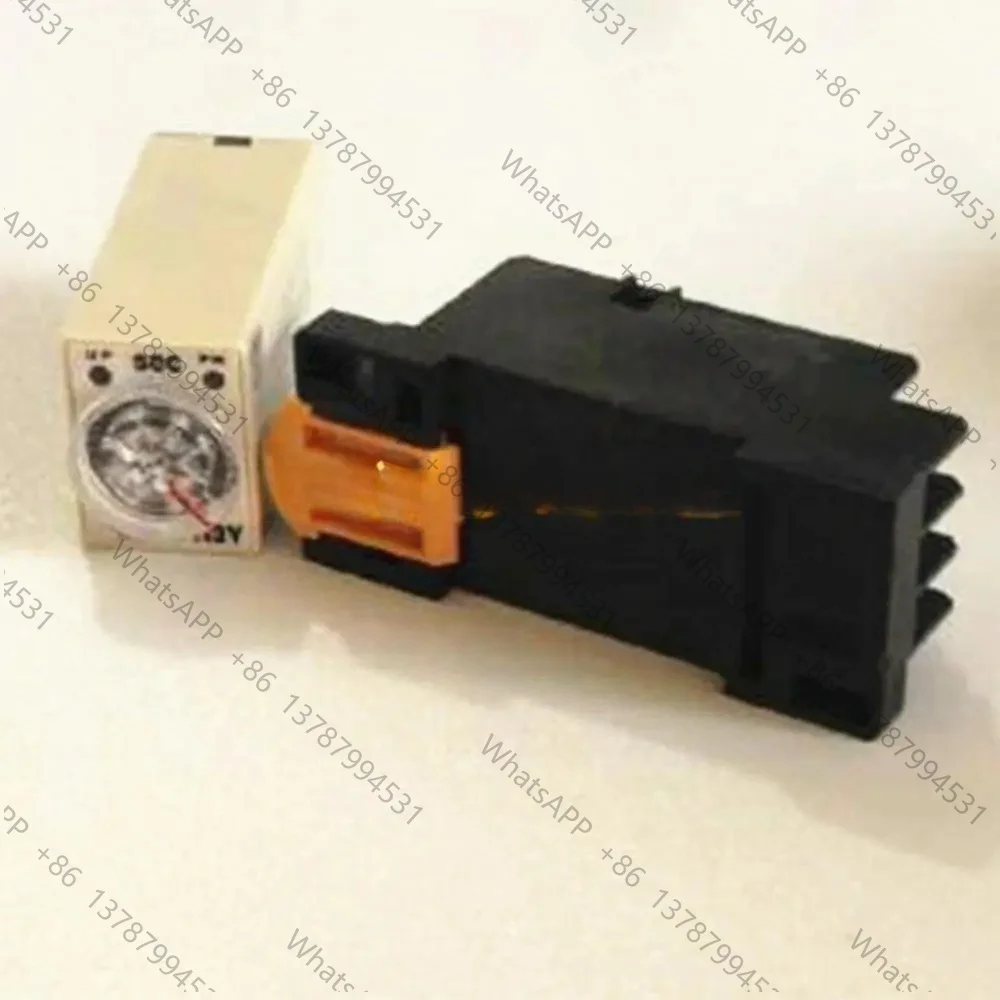 1Pc 12V/24VDC 24V/110V/220V/380VAC 14P 4PDT 0.5-10S 1.0-30S 2.0-60S Power on Timer Delay DIN Rail Time Relay H3Y-4 Socket PYF14A