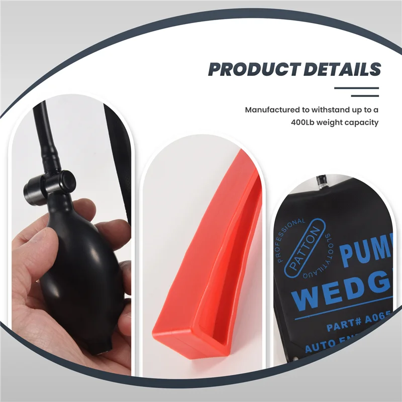 Car Air Pump Wedge Inflatable Hand Pump Car Door Window Shim Entry Open Tool Kit-X59A