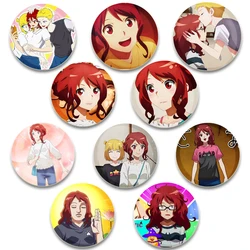Anime Romantic Killer Cartoon Style Badge Funny Brooches on Backpack Clothes Handmade Round Enamel Pins Jewelry Gift Accessory