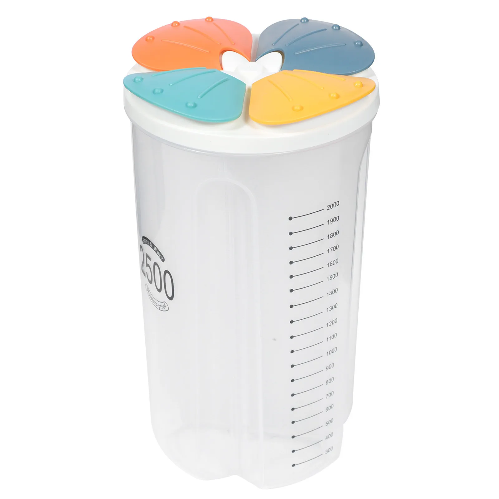 

1Pcs Airtight Food Storage Jar Transparent Bpa-Free Plastic Cereal Sugar Rice Snack Container Kitchen Sealed Jar Lid