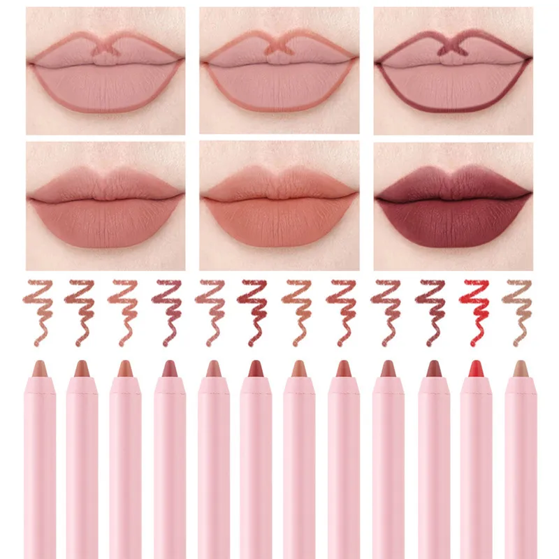 Velvet Matte Lip Liner Pencil Waterproof Lasting Plump Lipstick Natural Outline Lips Contour Line Makeup Lipliner Pen Cosmetic