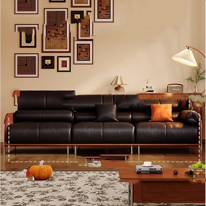 #Leather Lazy Outdoor Sofa Mid Century Bedroom Relaxing Couch Living Room Sofas Office Love Seat Sillon Cama Office Furniture