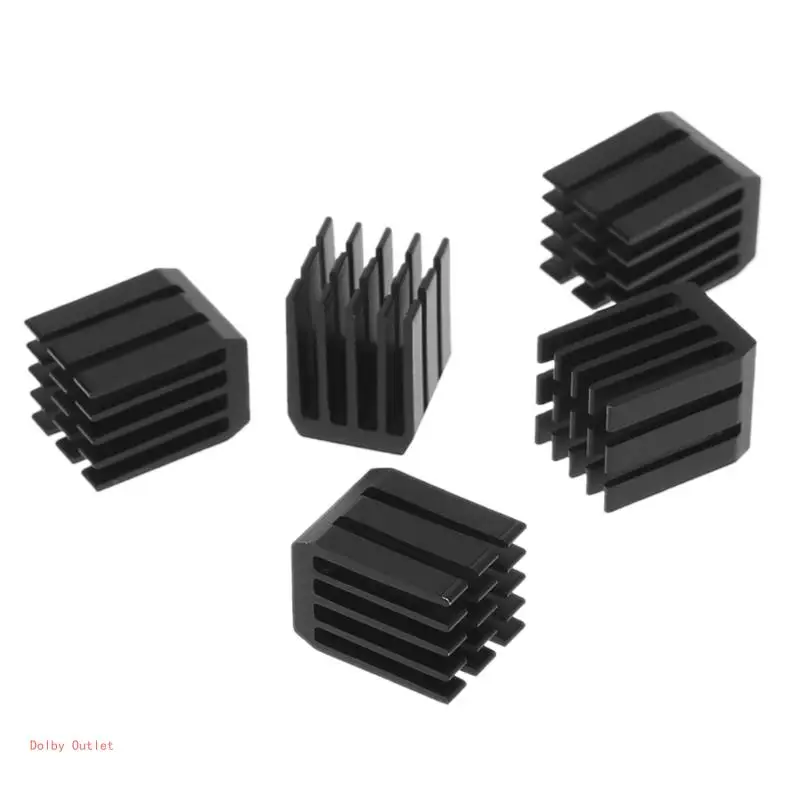 HEATSINK Aluminum Radiator Anodize Heat Sink Electronic Chips Cooling Thermal Pads Black / White 5Pcs/Pack