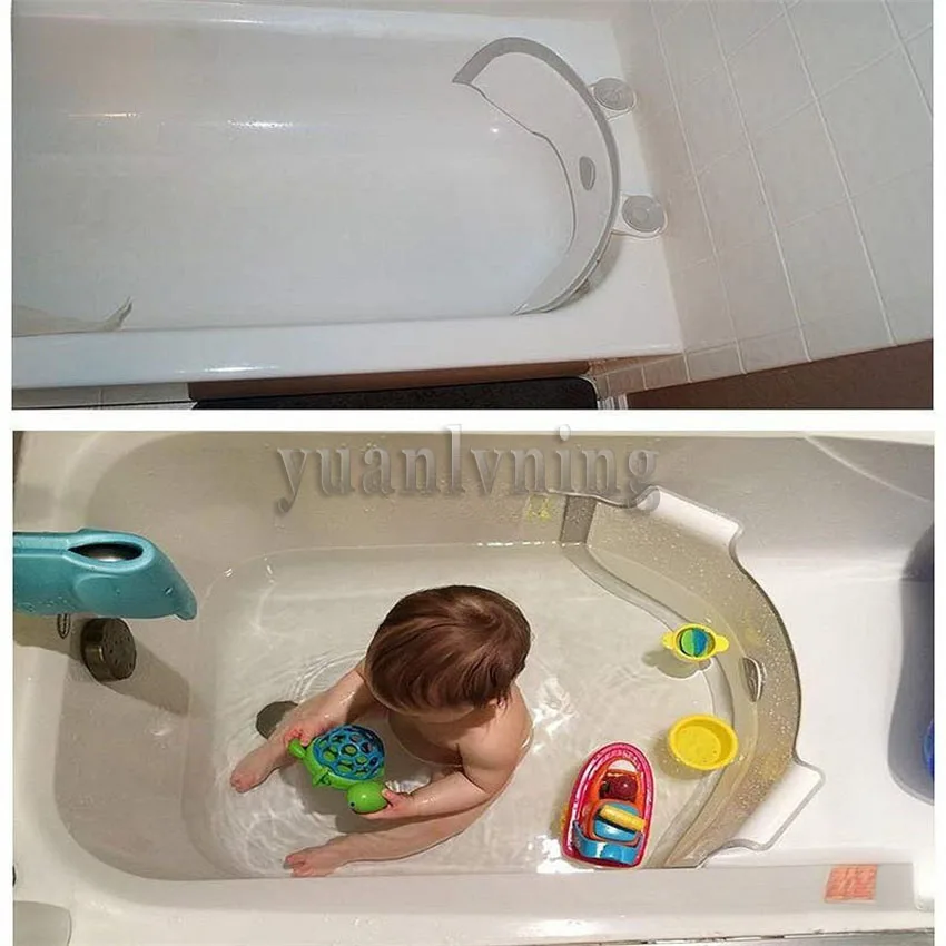 Children\'s  Adjustable Bathtub Partition Flap Baby Bath Dam Tub Water Saving PP Barrier Bath Kids Separation Plate Accessories