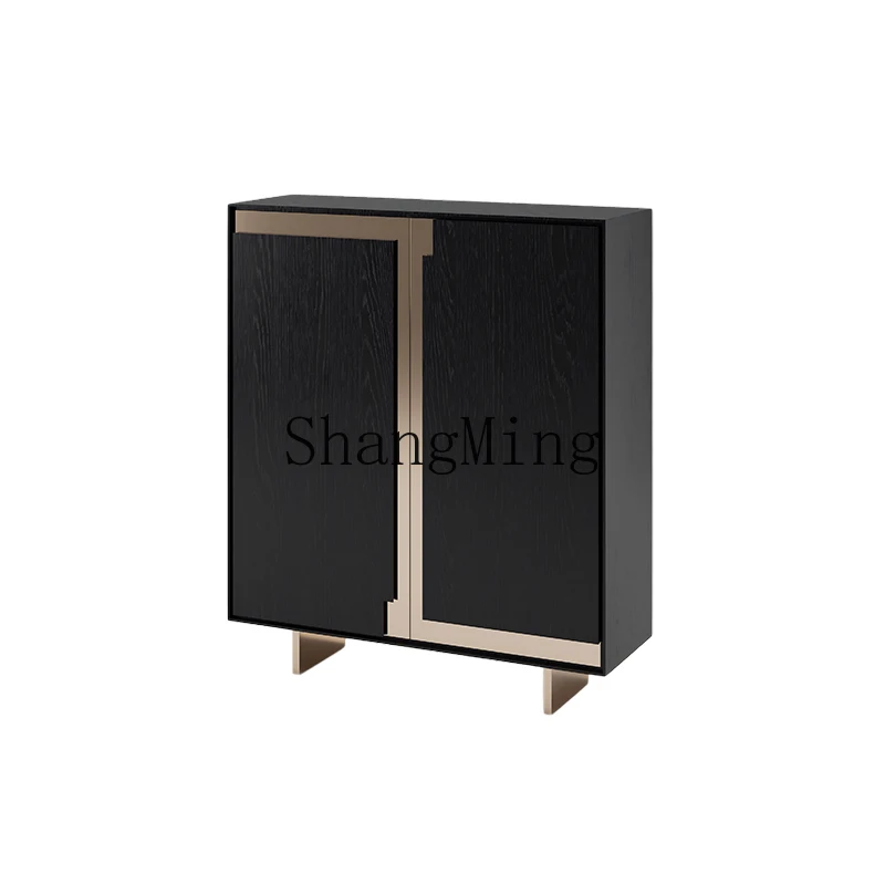 

ZYY light luxury solid wood dining side cabinet modern simple decorative cabinet integrated storage cabinet against the wall