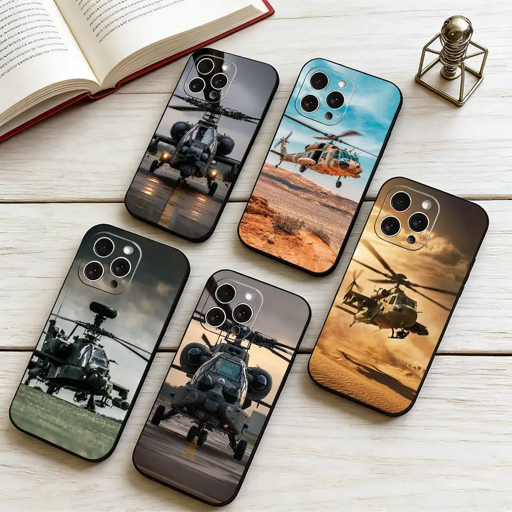 

H-Helicopter Phone Case For iPhone 17, 16,15,14,13,12,11 Plus,Pro Max, Others Soft Black Cover