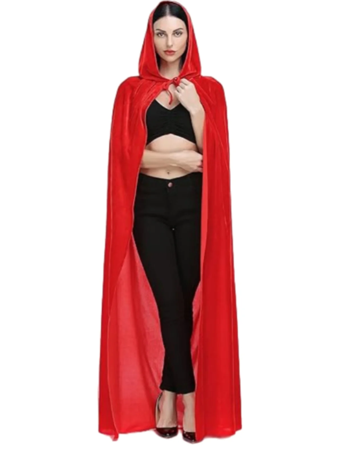 

Костюм ведьмы для косплея на Хэллоуин с капюшоном, сценический плащ, женский наряд для ролевых игр в Богиню Смерти, материал — полиэстер