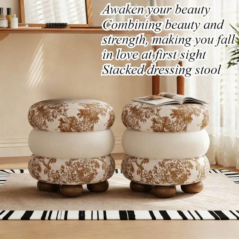 

Bedroom Dress Stool High Makeup Chair Waterproof Stain Resistant Material Soft Bag Comfortable Chair Suitable Chang Shoes Work