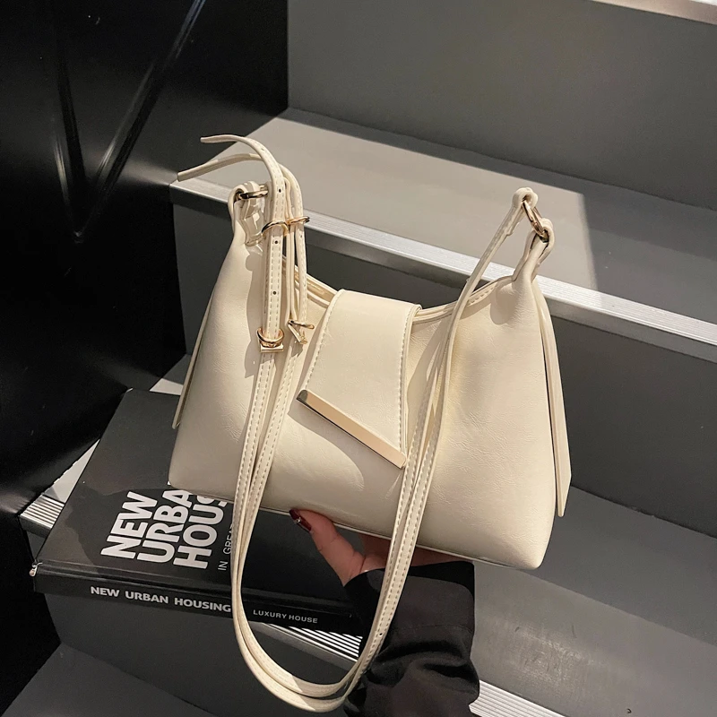 

Модная однотонная женская сумка на плечо из искусственной кожи, минималистичная сумка через плечо, 2026, высококачественная женская сумка на плечо, сумка в стиле ретро, Bolso Mujer