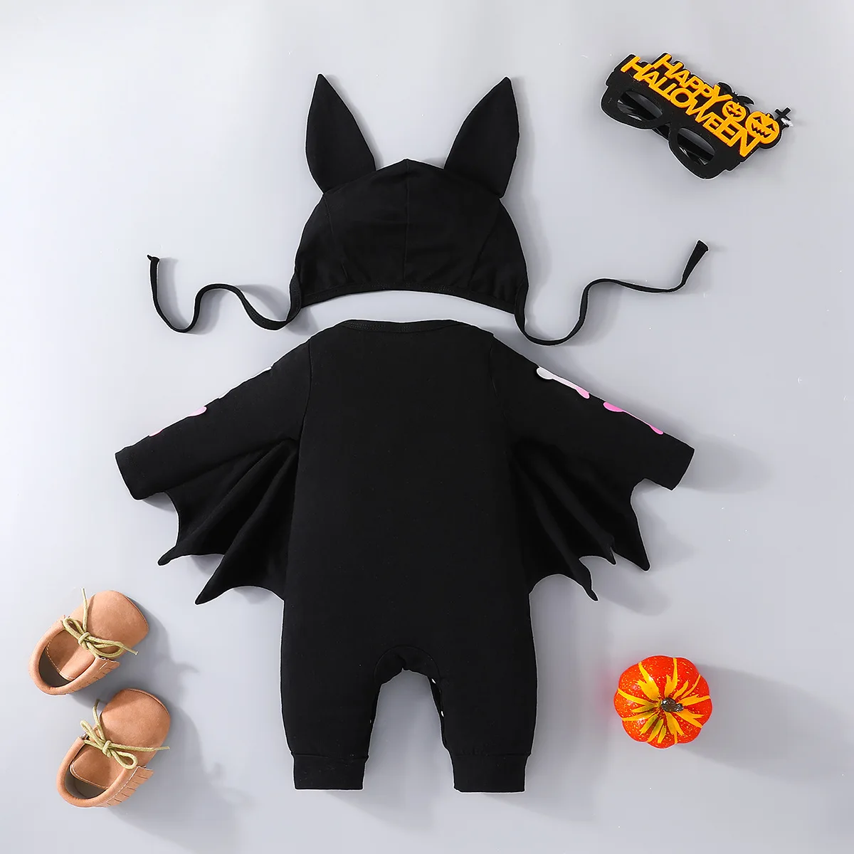 Halloween Party Costumes Baby Girls Newborn Romper Boys Toddler Bodysuits Skeleton Print Jumpsuit With Hat Infant Clothes