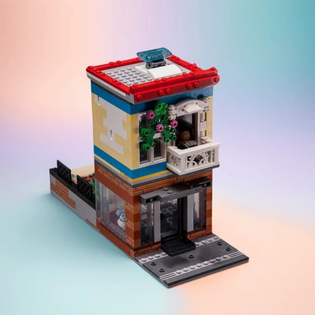 518 pezzi 31097 casa urbana MOC città moderna residenza istruzione costruzione fai da te blocchi giocattoli di compleanno regalo