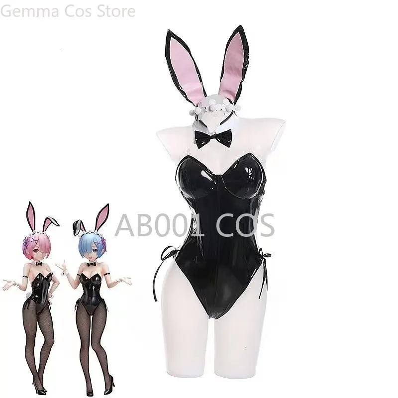 

Unisex Anime Cos Ram Rem Bunny Girl Cosplay Costumes Halloween Christmas Party Sets Uniform Suits