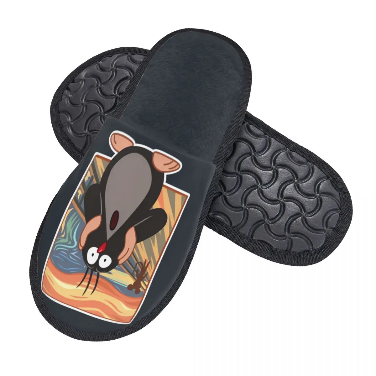 Custom The Little Mole Comfort Scuff Memory Foam Slippers Women Krtek Cartoon Spa House Shoes